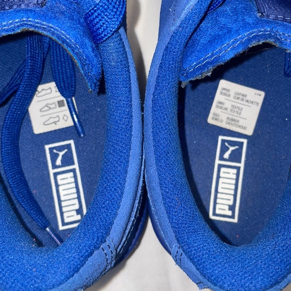PUMA ROYAL ELECTRIC BLUE SUEDE SNEAKERS SIZE 6,GENTLY USED,SMOKE FREE HOME - Picture 6 of 7